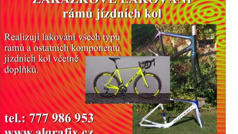 Lakování rámů a ostatních komponentů
