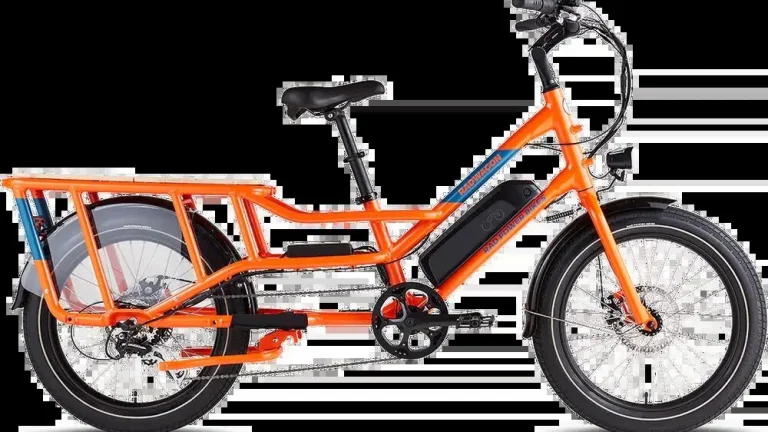 Oranžové nákladní (cargo) elektrokolo Radwagon 4