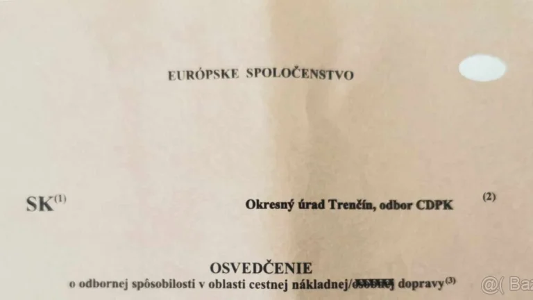Vedúci dopravy, Garant odbornej spôsobilosti