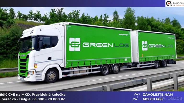 Nabídka práce pro řidiče C+E. Pravidelná kolečka