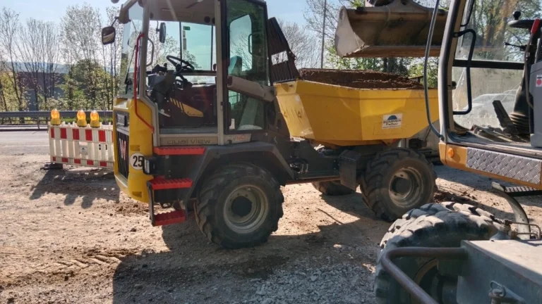 Práce na stavbě v Německu u Passau Bavorsko