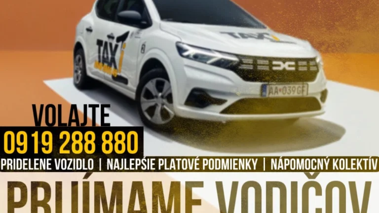 Práca v najväčšej taxislužbe v Partizanskom