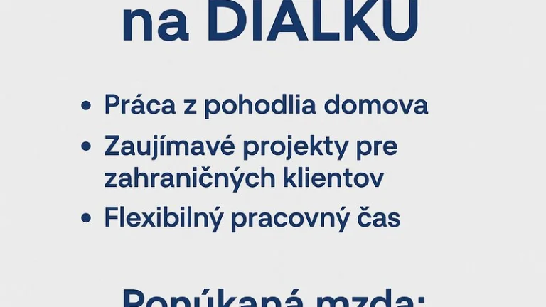 Hľadáme programátorov – práca na diaľku