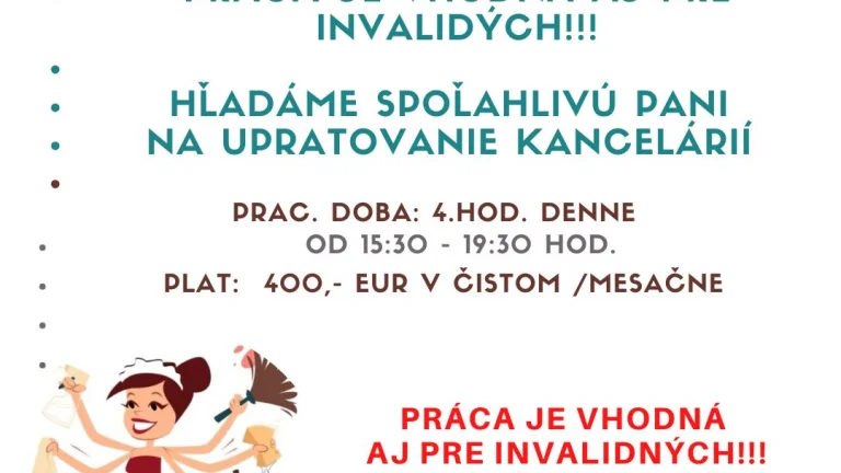 Upratovanie Nitra
