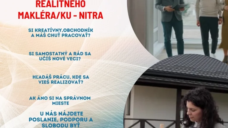 Hľadáme realitného makléra/ku