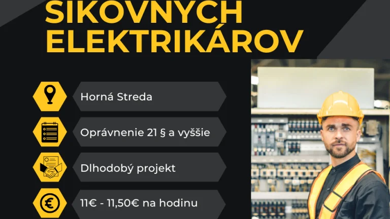 Elektrikár 21§ 11€ - 11,50€ hodina