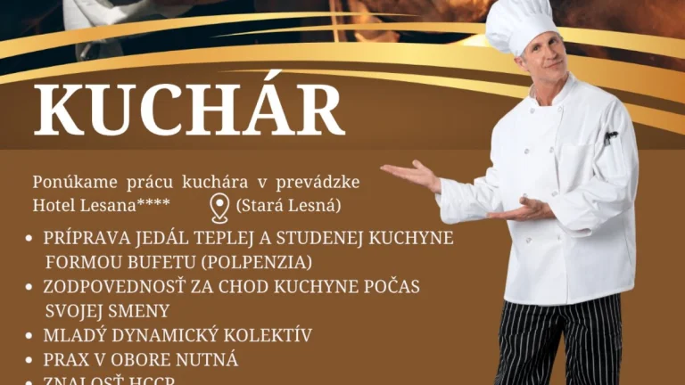 Hľadáme Hotelového kuchára
