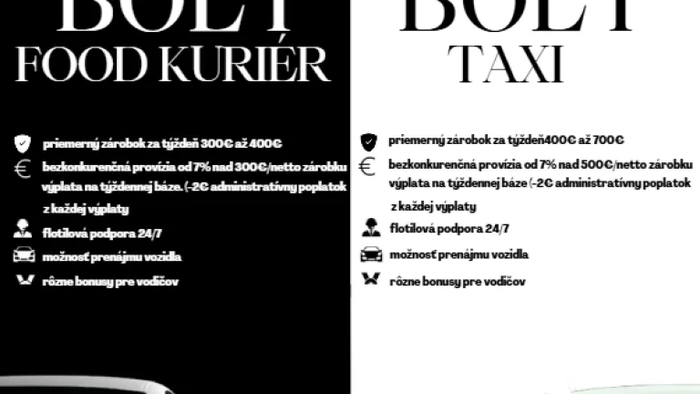 Bolt Taxi Provízia od 7%