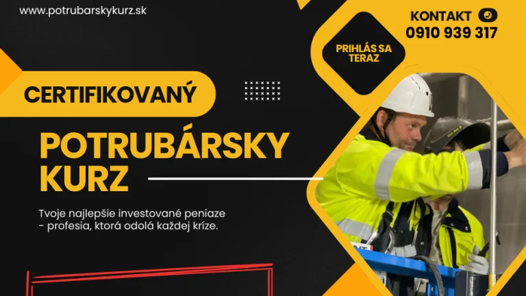 Potrubársky kurz-možnosť absolvovať ZADARMO
