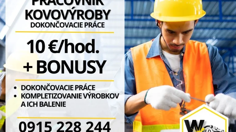 VOĽNÉ PRACOVNÉ POZÍCIE - Dokončovacie práce - Šaľa