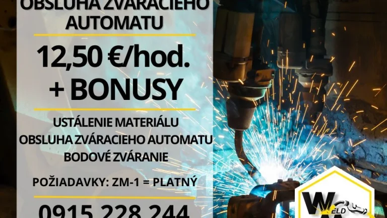 Obsluha zváracieho automatu - Šaľa