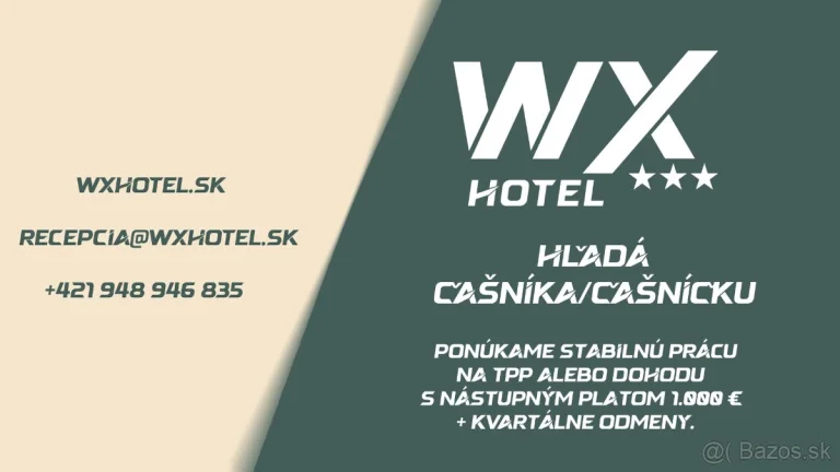 Hľadáme pozitívneho a zodpovedného čašníka/čašníčku do denne