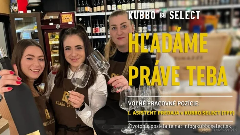 Prémiová predajňa s víno, alkoholom a deli hľadá práve TEBA