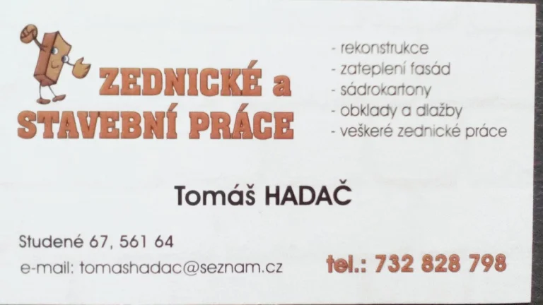 Zednické a stavební práce