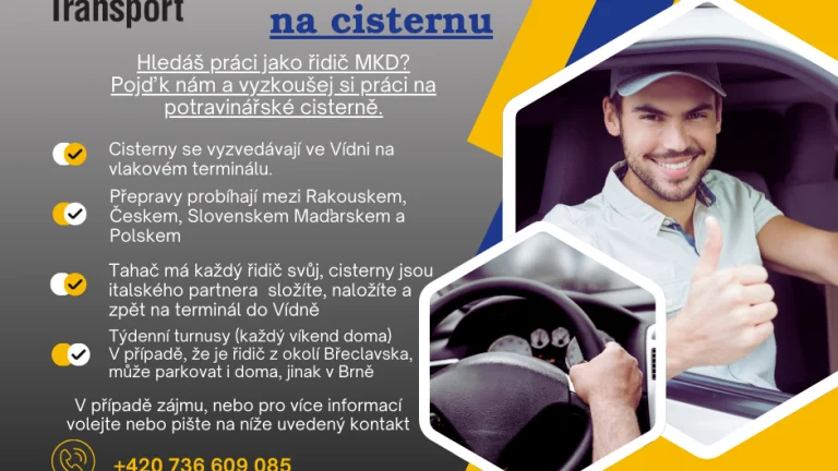 Přijmeme řidiče na cisternu sk. C