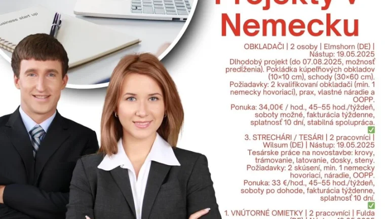 TOP FIRMA - Strechař/obkladač/Štukater - Nemecko