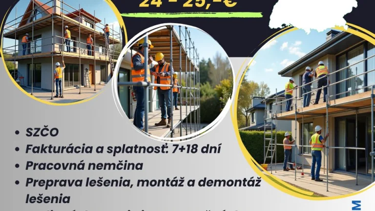 Hľadáme dvoch lešenárov.