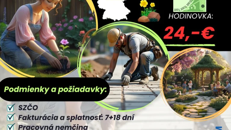 Hľadáme záhradníkov a pokladačov zámkových dlažieb.