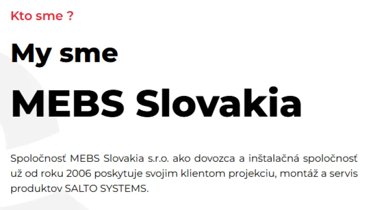 SERVISNÝ TECHNIK - Systémy kontroly vstupu