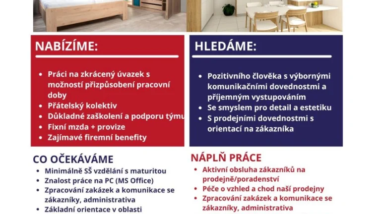 ASISTENT/KA MALOOBCHODNÍHO PRODEJE – zkrácený úvazek