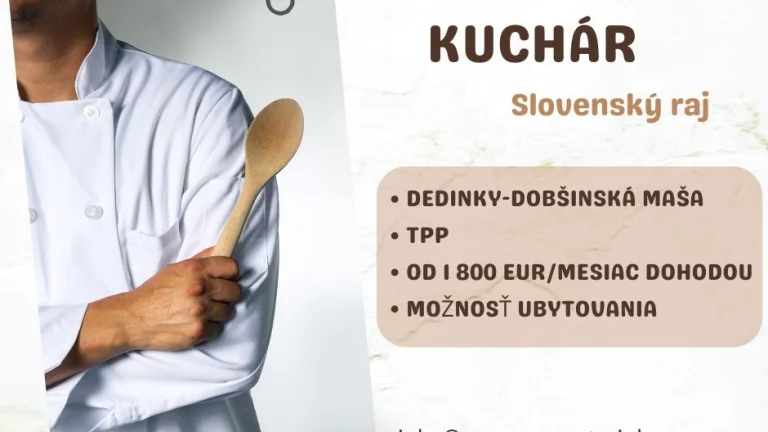 Kuchár - HOTEL v Slovenskom Raji