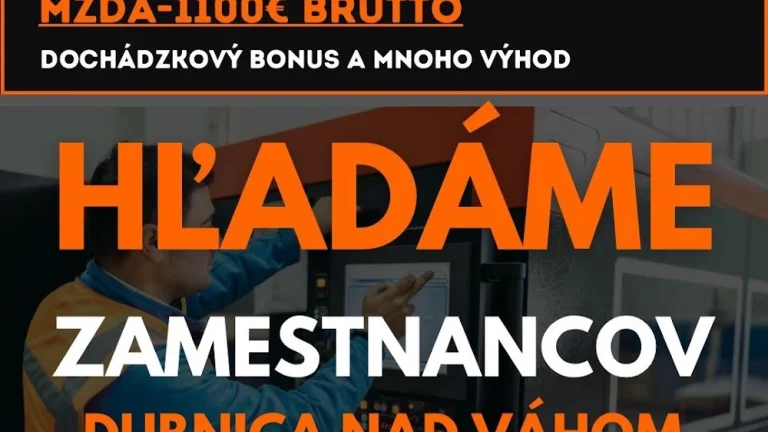 Operátorka výroby Dubnica nad Váhom