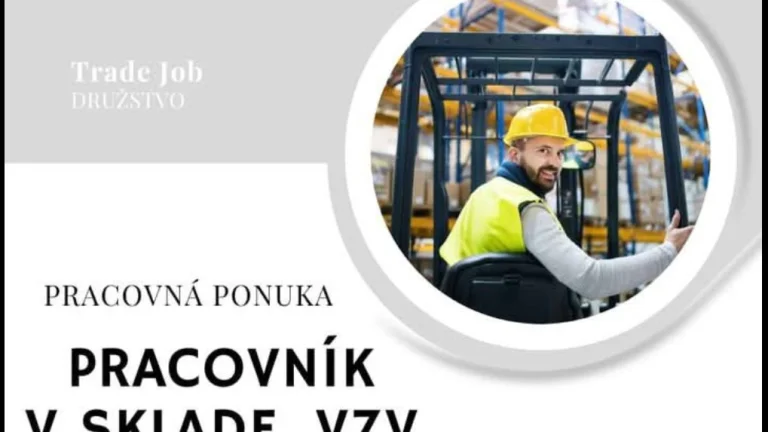 Hľadáme šikovných skladníkov.Mzda do 1309 €. Týždenné zálohy