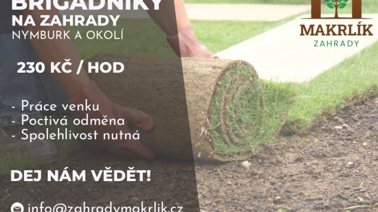 Brigáda - pomocníci na zahrady 230 Kč / hod