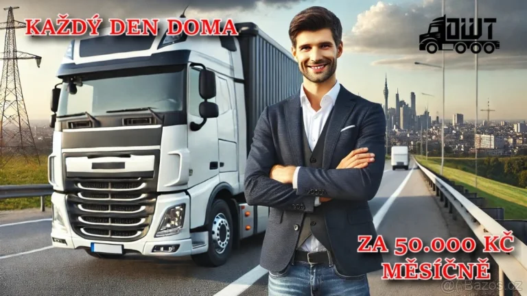 řidič C+E, denně doma, možnost parkování Most - Cheb