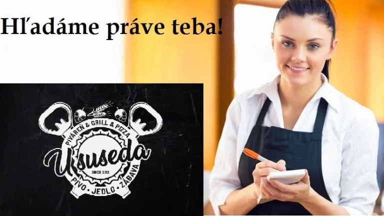 Čašník v pizzérií U Suseda