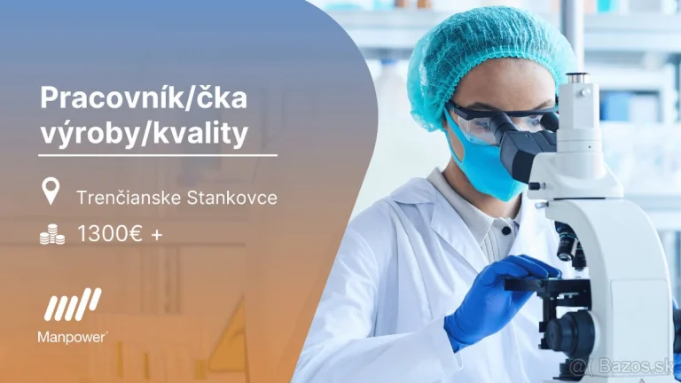 Pracovník/čka výroby/kvality