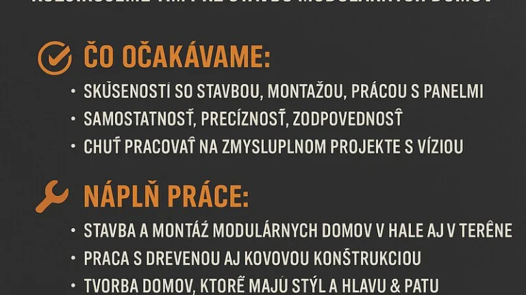 Montaznik Modularne stavby