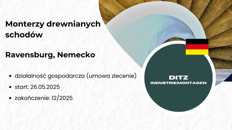 Stabilna praca montażowa – drewniane schody w Niemczech