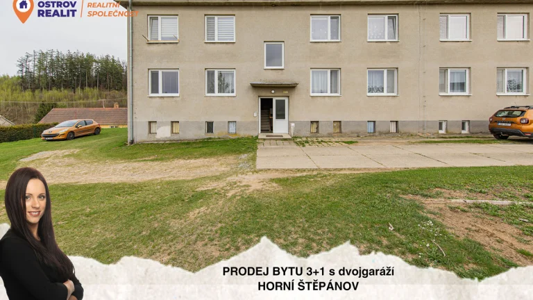 Prodej, byt 3+1, s dvojgaráží, 70 m2, Horní Štěpánov