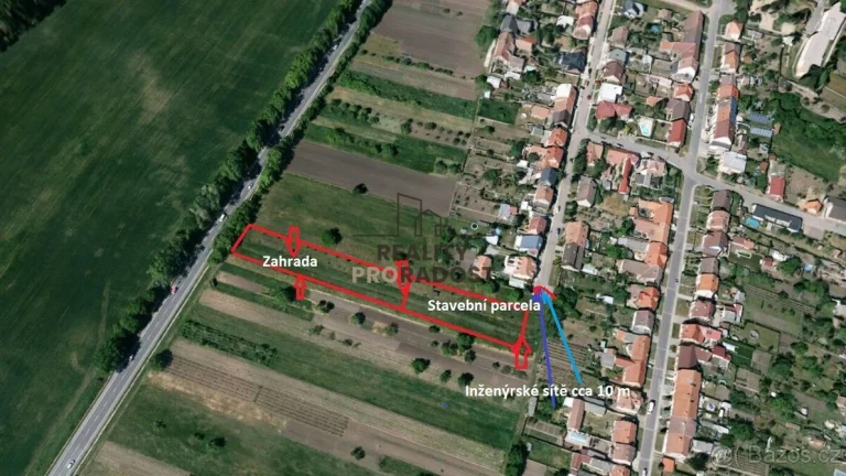 Prodej stavební parcely 4274 m2 v obci Lužice, lokalita Záhu