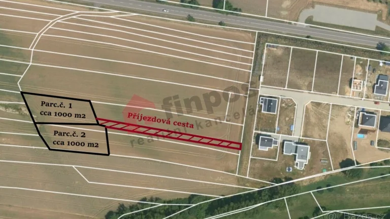Prodej parcely 1000 m2 k investici, v Domašíně u Vlašimi 45