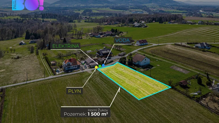 Prodej, pozemek k výstavbě, 1500 m2, Horní Žukov