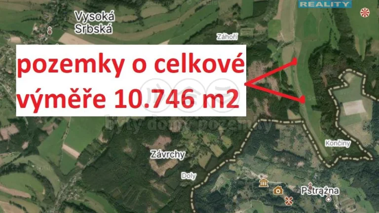 Prodej louky, 10746 m², Machov