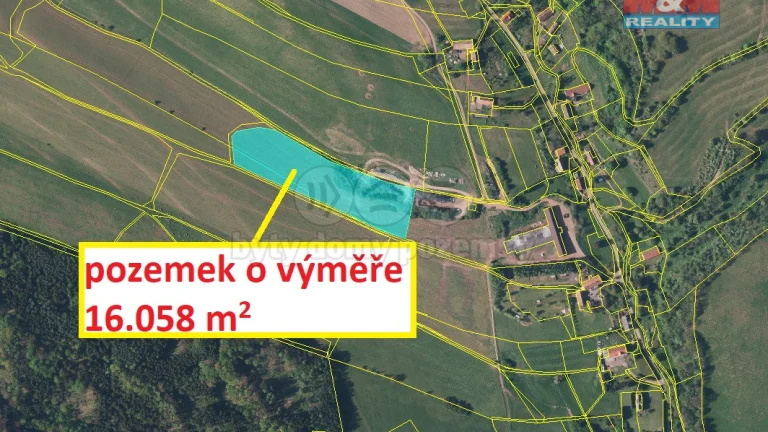 Prodej louky, 16058 m², Šonov