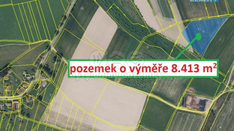 Prodej pole, 8413 m², Machov - Nízká Srbská