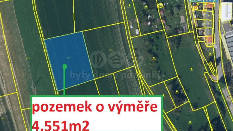 Prodej pole, 4551 m², Police nad Metují