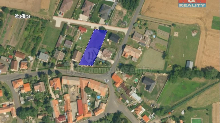 Prodej pozemku k bydlení, 1076 m², Sedlec u Libochovic