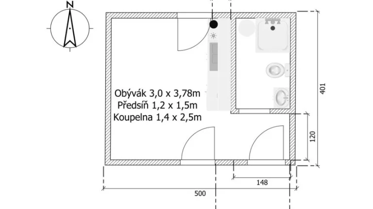 Nový domek 1kk - záruka 60 měsíců