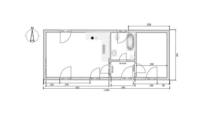 Pronájem DOMU NOVOSTAVBA 40m2, 2 KK , 1300m2 zahrady