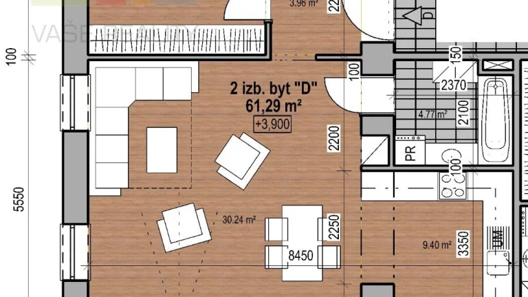 Na predaj 2 izbový byt Ilava, STRED, 61,29 M2