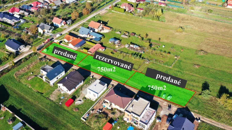 REZERVOVANÉ, Pozemky na predaj v obci Podhorany pri Prešove