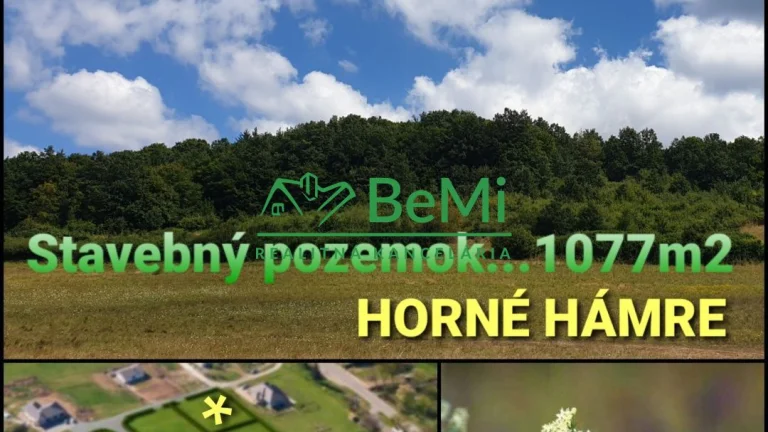 POZEMOK pre váš dom...1077 m2...Horné Hámre (131-14-DAR)