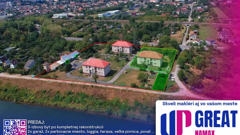 PREDAJ - 3 izbový byt, 2 garáže, 2 park.miesta, záhrada
