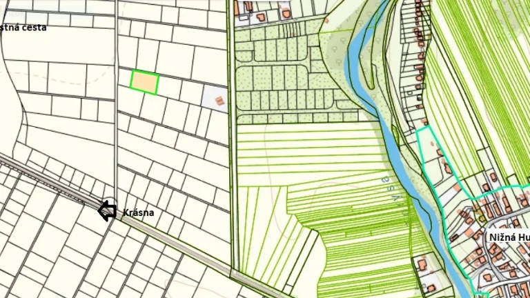 Pozemok orná pôda k.ú.Košice-Krásna - Nižná Hutka 2053 m2
