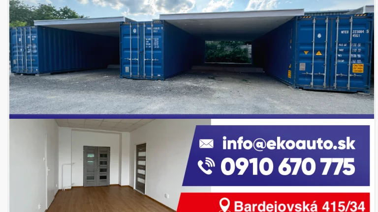 Skladové, Kancelárske priestory a parkovanie - SVIDNÍK